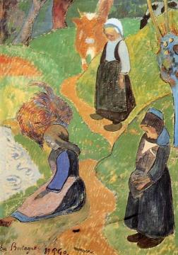 In Brittany Artwork by Paul Gauguin