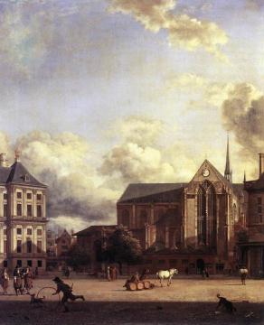 Dam Square, Amsterdam Artwork by Jan van der Heyden