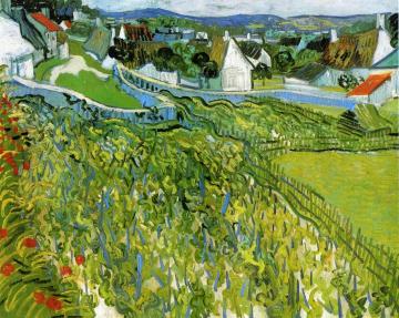 Vineyards With A View Of Auvers Artwork by Vincent Van Gogh