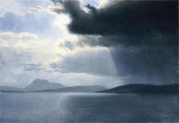 Approaching Thunderstorm On The Hudson River Artwork by Albert Bierstadt