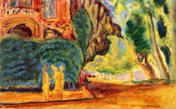 Three Women In A Landscape Artwork by Pierre Bonnard