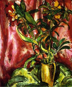 Flowers Red and Green Artwork by Alfred Henry Maurer