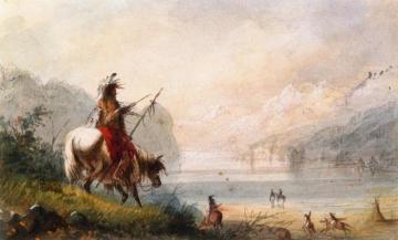 Oregon Indians Water Horses Artwork by Alfred Jacob Miller