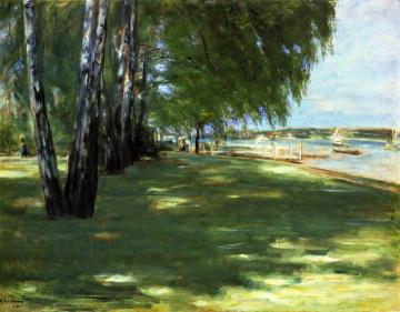 The Artist's Garden In Wannsee: Birch Trees By The Lake Artwork by Max Liebermann
