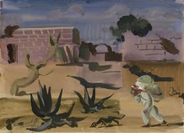 Mexican Scene Artwork by Alexander Evgenievich Yakovlev