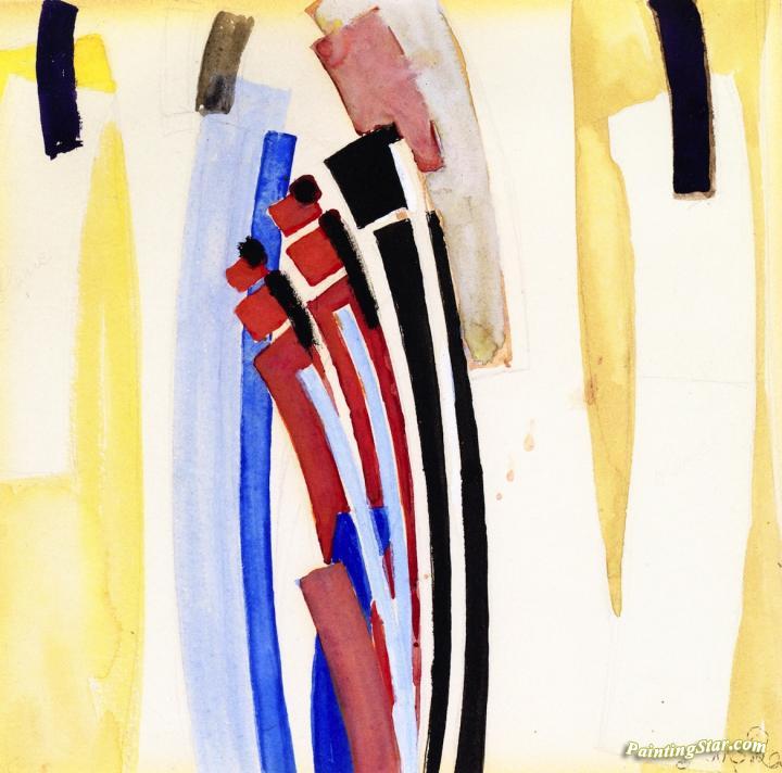 Plans par Courbes (study) Artwork by Frantisek Kupka