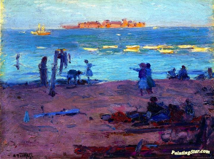 Beach Scene Artwork by Edward Potthast