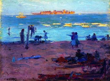 Beach Scene Artwork by Edward Potthast