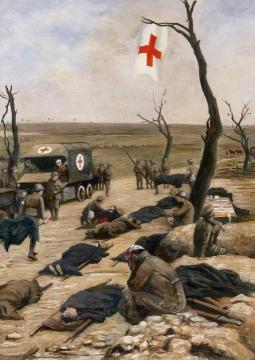 First World War: An Advanced Dressing-station By The Roadside Artwork by Francis James Barraud