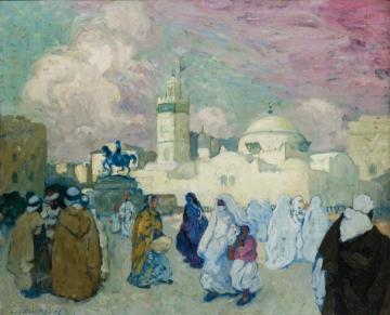 Place du Gouvernement, Algiers Artwork by Léon Cauvy