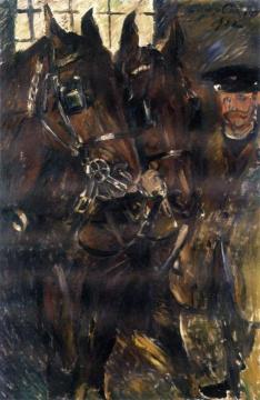 Carriage Horses Artwork by Lovis Corinth