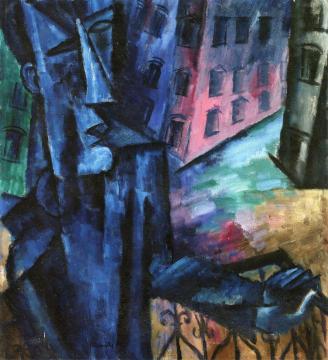 Man On A Balcony Artwork by Conrad Felixmuller