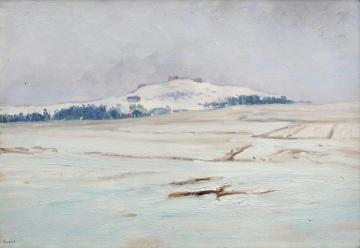 A Front Side Of The Hill Hradiste In Winter Artwork by František Kaván