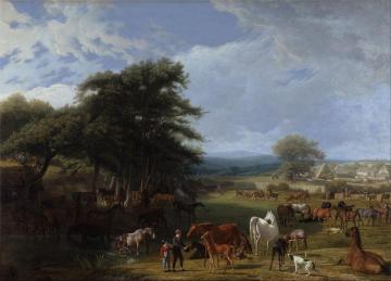 Lord Rivers Stud Farm, Stratfield Saye Artwork by Jacques-Laurent Agasse