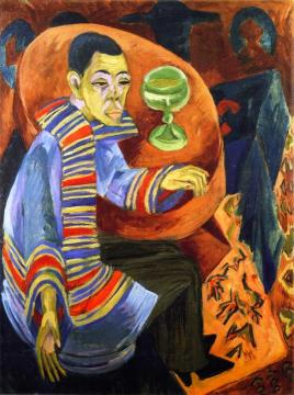 The Drinker, Self-Portrait Artwork by Ernst Ludwig Kirchner