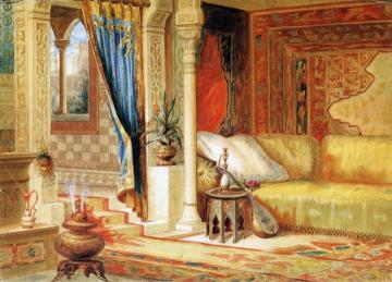 Turkish Room Theater Curtain Sketch Artwork by John Z. Wood