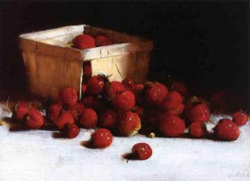 Still Life with Strawberries Artwork by Joseph Decker