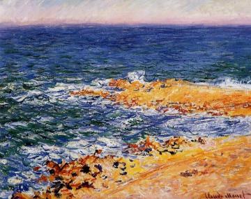 The Sea in Antibes Artwork by Claude Oscar Monet