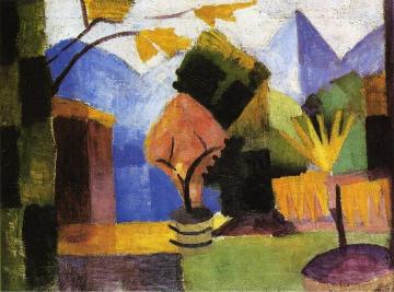 Garden on Lake of Thun Artwork by August Macke