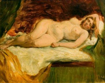 Study Of A Nude Female Sleeping Artwork by William Etty