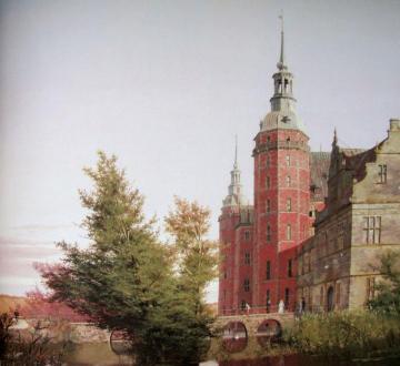 Frederiksborg Castle Seen from the Northwest Artwork by Christen Kobke