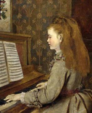 Girl at the Piano Artwork by Sophie Anderson