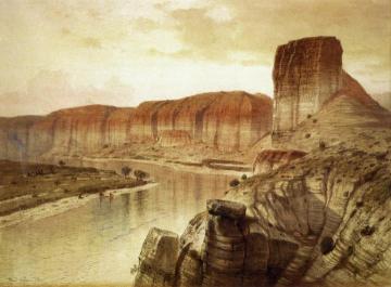 The Green River, Wyoming Artwork by Samuel Colman Jr.