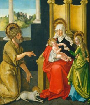 Saint Anne With The Christ Child, The Virgin And Saint John The Baptist Artwork by Hans Baldung Grien