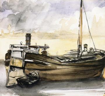 Barges Artwork by Edouard Manet