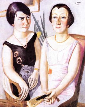 Double Portrait Of Frau Swarzenski And Carola Netter Artwork by Max Beckmann