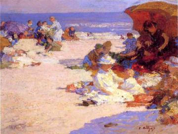 Picknickers on the Beach Artwork by Edward Potthast