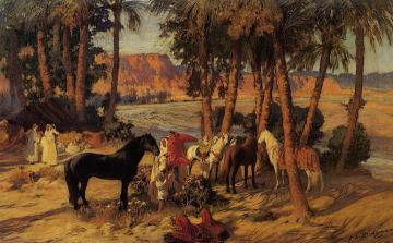 An Arab Encampment Artwork by Frederick Arthur Bridgman