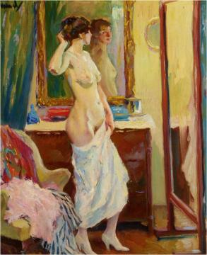 The Looking Glass Artwork by Edward Cucuel