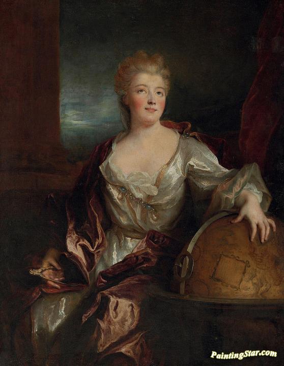 Portrait of Marquise du Châtelet Artwork by Nicolas de Largillierre