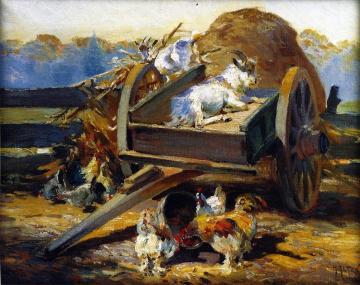 Farm Yard Artwork by Mathias J. Alten