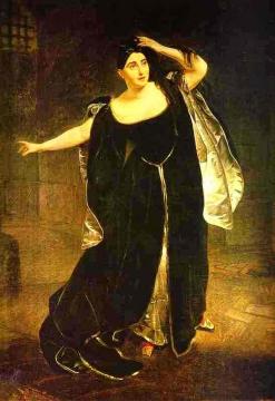 Portrait of the Actress Juditta Pasta as Anne Boleyn Artwork by Karl Pavlovich Bryullov