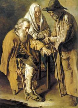 Three Beggars Artwork by Giacomo Ceruti