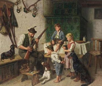 Watching The Hunter Artwork by Adolf Eberle