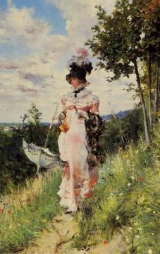 The Summer Stroll Artwork by Giovanni Boldini