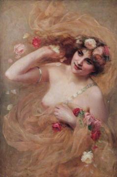 Nude with Roses Artwork by Beatrice Offor
