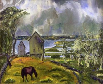 Dead Orchard, Newport, Rhode Island Artwork by George Wesley Bellows