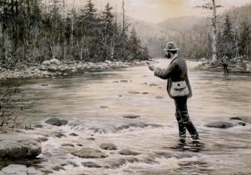 Fly Fishing Artwork by Arthur B. Frost