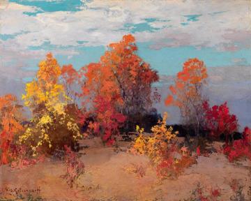 Autumn Landscape Artwork by Stepan Kolesnikov