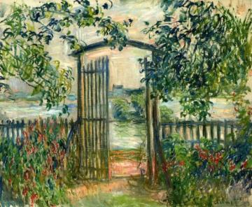 The Garden Gate at Vetheuil Artwork by Claude Oscar Monet