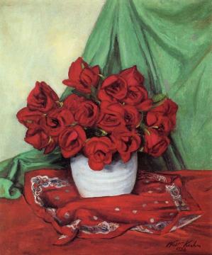 Red Roses with Bandana Artwork by Walt Kuhn