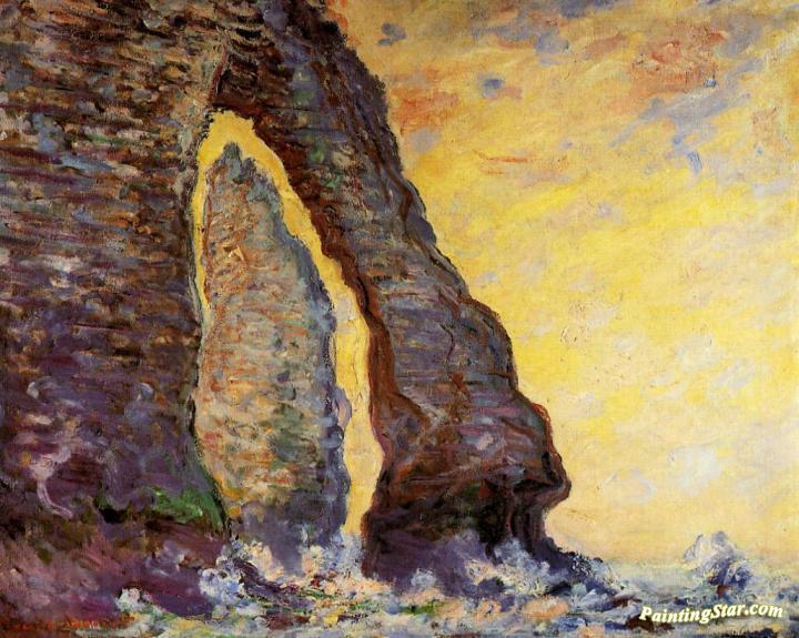 The Rock Needle Seen through the Porte d'Aval Artwork by Claude Oscar Monet