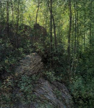 Green Canopy Artwork by Willard Leroy Metcalf
