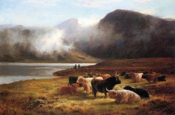Evening in the Highlands Artwork by Louis Bosworth Hurt