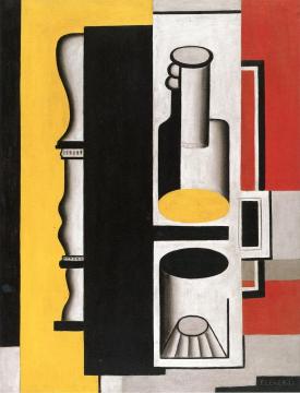 Still LIfe with Bottle Artwork by Fernand Léger