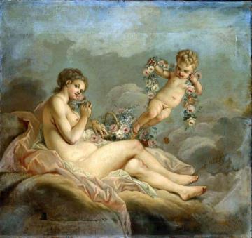 Venus with Cupid Artwork by Francois Boucher